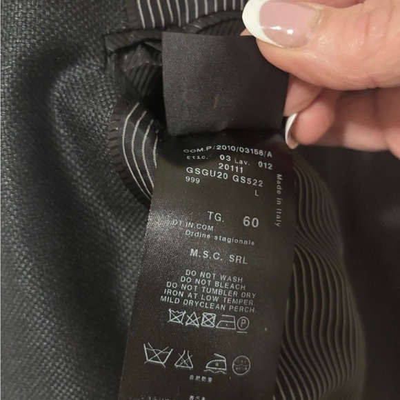 Giorgio Armani black label Blazer 100% silk lining Sz 60it/50us!! - Picture 6 of 9